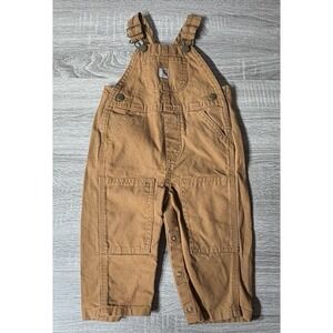 Carhartt Canvas Bib Overalls Baby Size 12 Months Brown